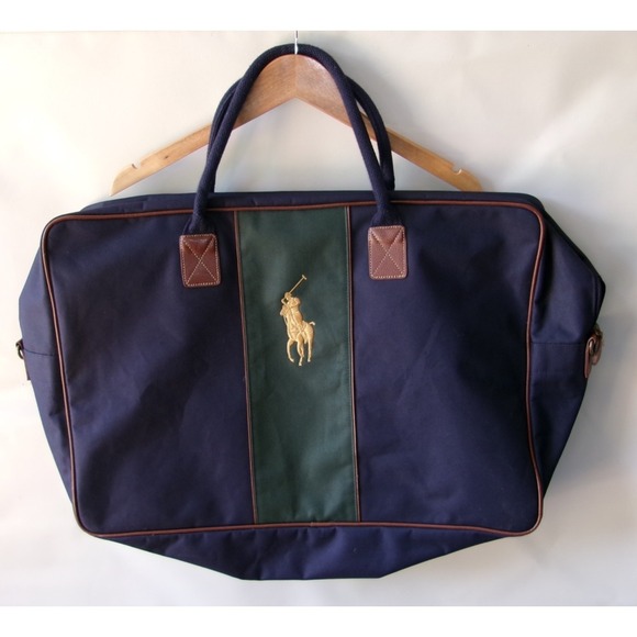 Ralph Lauren Other - Polo Ralph Lauren Fragrances Duffle Bag Blue/Green 16x22 – No Strap – Used Good
